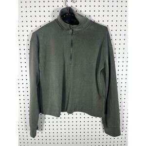 Athleta soft velour active wear pullover size S